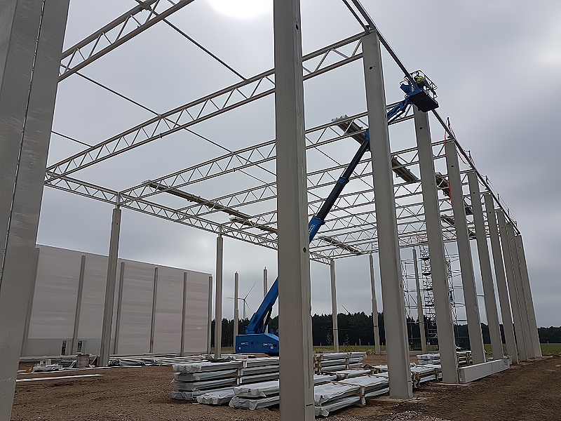 Montage von Metallkonstruktionen